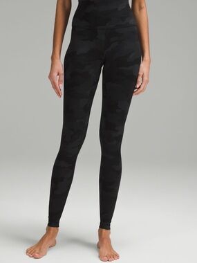 Lululemon Align HR Leggings Size 10 Black Camo Nulu NWOT